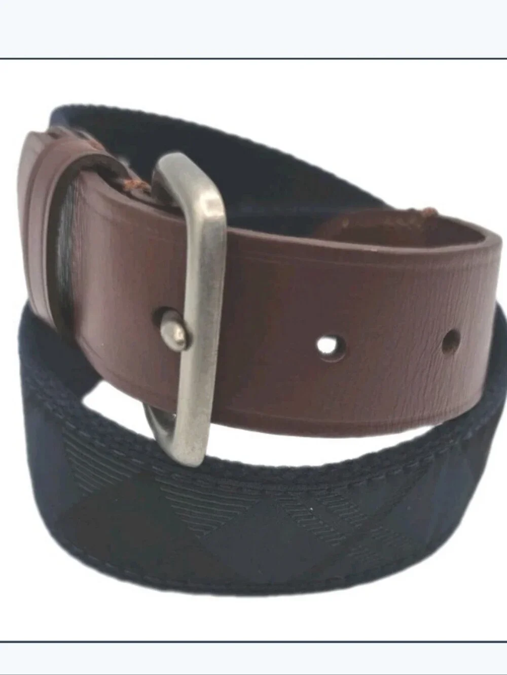Crewcuts Boys Black Watch Navy Tartan Plaid Belt Size Medium Blue Green Red